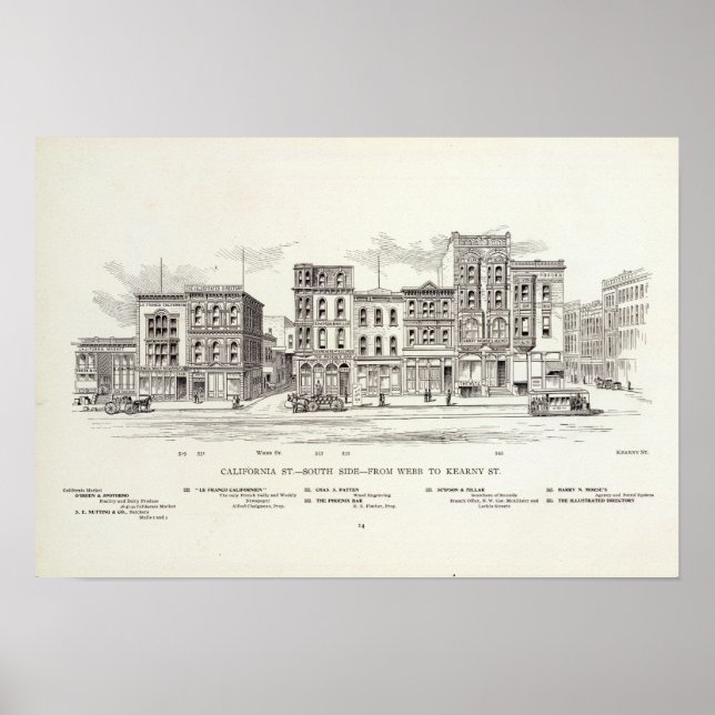 California South Webb och Kearny Poster (Framsidan)