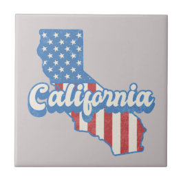 California Stars & Rand Silhouette Kakelplatta