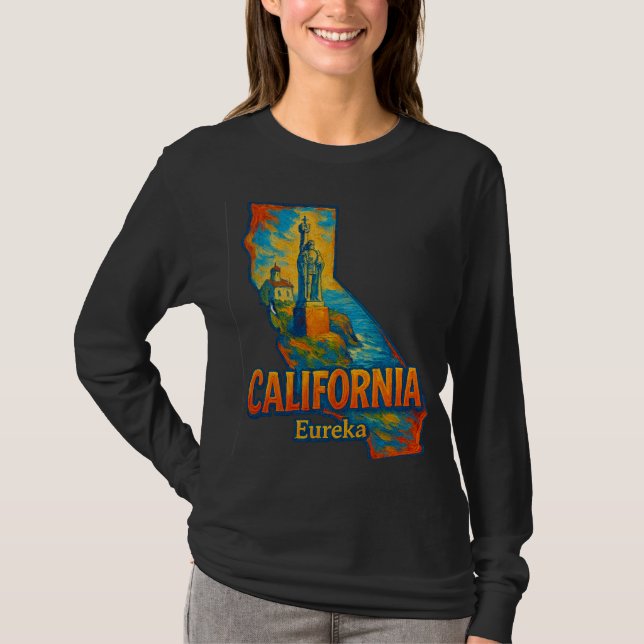 California State Artistic T-Shirt - Oil Paint Brus (Framsida)