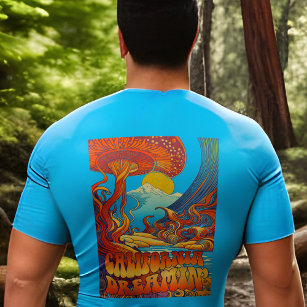 California State Colorful Vintage Summer Travel T Shirt