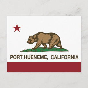 California State Flag Port Hueneme Vykort