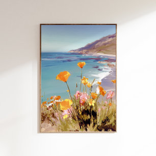 California State Flower Vallmo Art print Poster