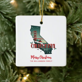 California State God jul Anpassningsbar Helgdag Julgransprydnad Keramik
