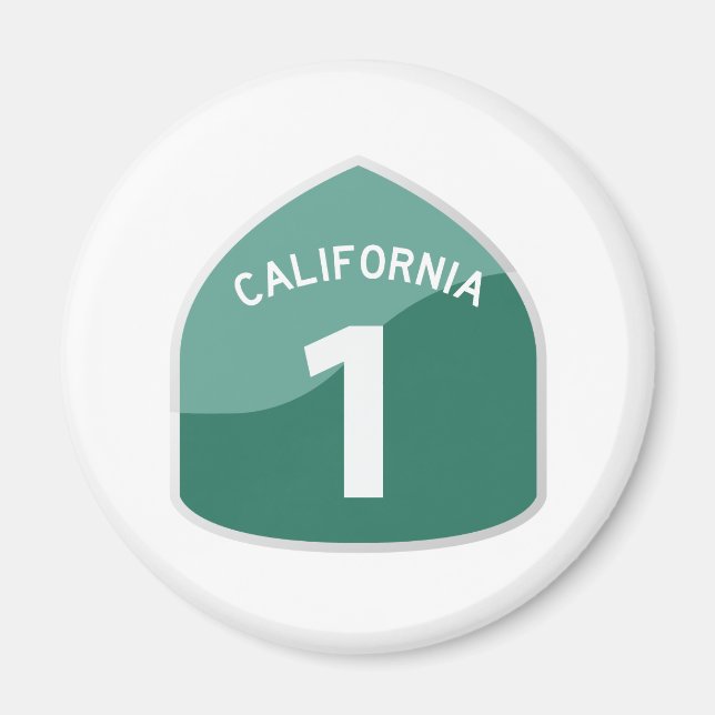 California State Route 1 Pacific Kusten Highway Magnet (Framsidan)