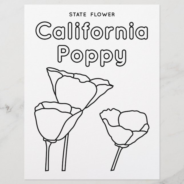 California-statens blomvallmo reklamblad (Framsidan)