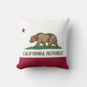 California Statlig flagga American MoJo Pillow Kudde