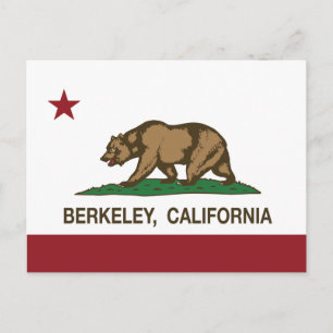 California Statlig flagga Berkeley Vykort