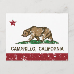 California Statlig flagga Camarillo Vykort