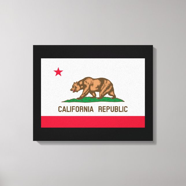 California Statlig flagga Design Canvastryck (Framsida)