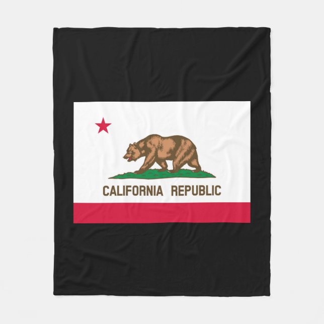California Statlig flagga Design Fleecefilt (Framsidan)