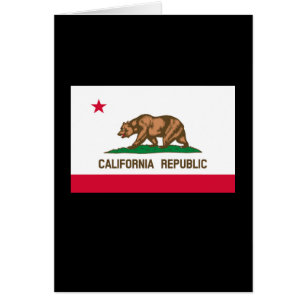 California Statlig flagga Design Hälsningskort