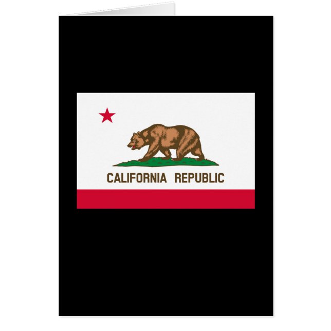 California Statlig flagga Design Hälsningskort (Framsidan)