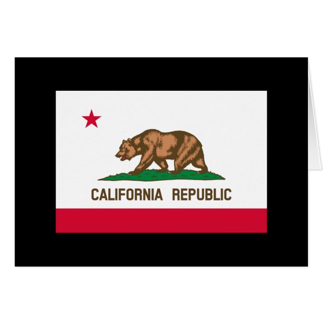California Statlig flagga Design Hälsningskort (Framsidan Horizontal)