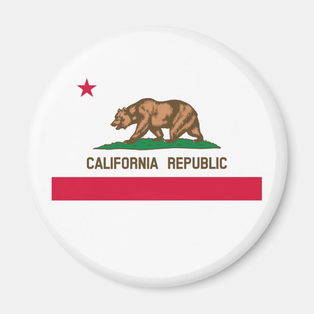California Statlig flagga Design Magnet (Framsidan)