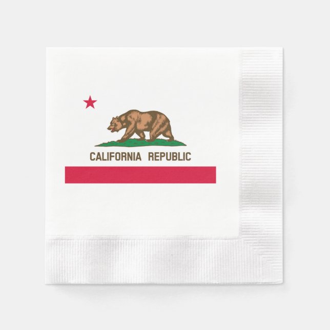 California Statlig flagga Design Pappersservett (Framsidan)