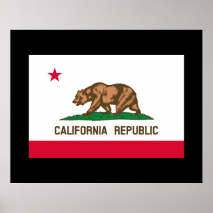 California Statlig flagga Design Poster