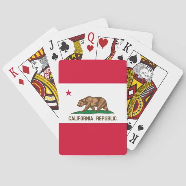 California Statlig flagga Design Spelkort (Baksidan)