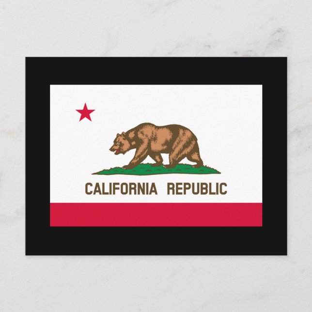 California Statlig flagga Design Vykort (Framsida)