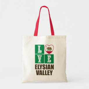 California Statlig flagga Heart Kärlek Elysian Val Tygkasse