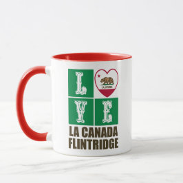 California Statlig flagga Heart La Canada Flintrid Mugg