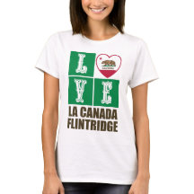 California Statlig flagga Heart La Canada Flintrid