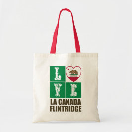 California Statlig flagga Heart La Canada Flintrid Tygkasse