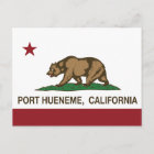 California Statlig flagga Port Hueneme Vykort