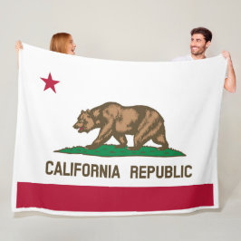 California Statlig flagga Print Patriotc Fleecefilt