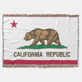 California Statlig flagga Print Patriotic Filt