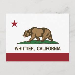 California Statlig flagga Whittier Vykort