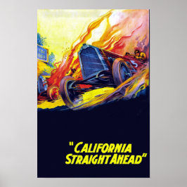 California Straight Ahead 1925 Klassisk Film Poster