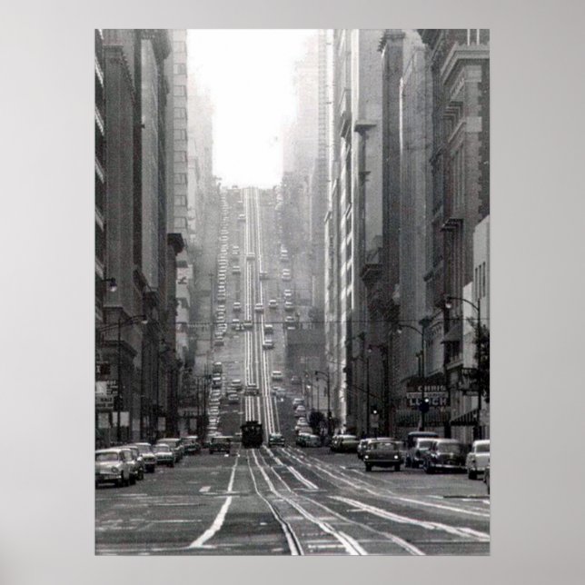 California Street San Francisco Circa 1964 Poster (Framsidan)