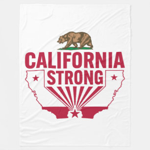 California Strong Grizzly Bear Fleecefilt