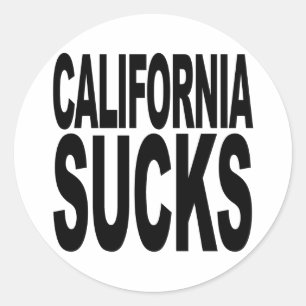 California Sucks Runt Klistermärke