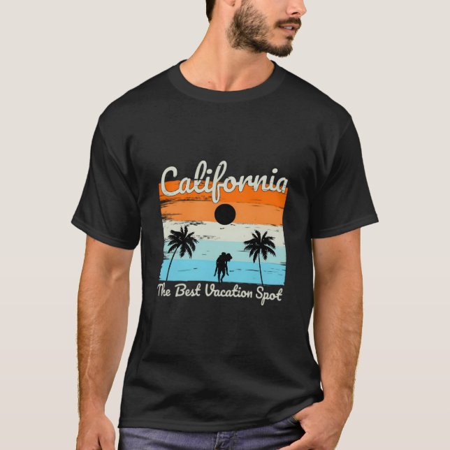 California Summer Beach T Shirt (Framsida)