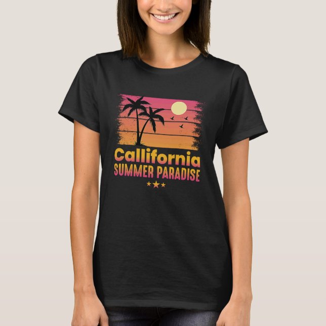 California Summer Paradise kids T Shirt (Framsida)