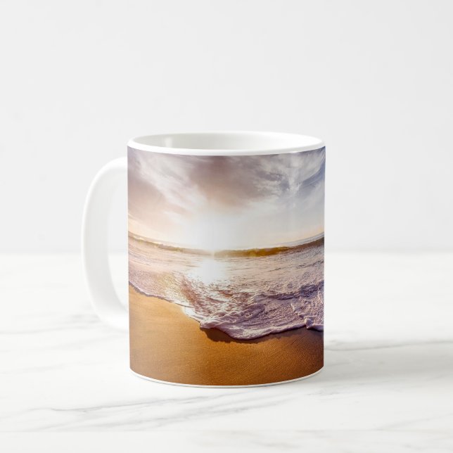 California Sunset Beach Kaffemugg (Framsida vänster)