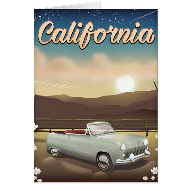 California Sunset Hälsningskort (Framsidan)