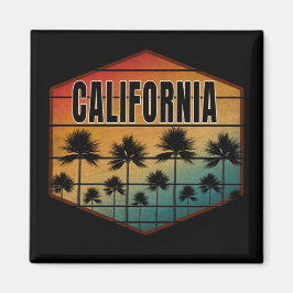 CALIFORNIA SUNSET HANDFLATAN TRÄD SOMMER MAGNET