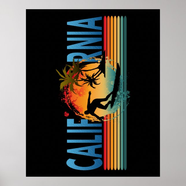 CALIFORNIA SUNSET SOMMER POSTER (Framsidan)