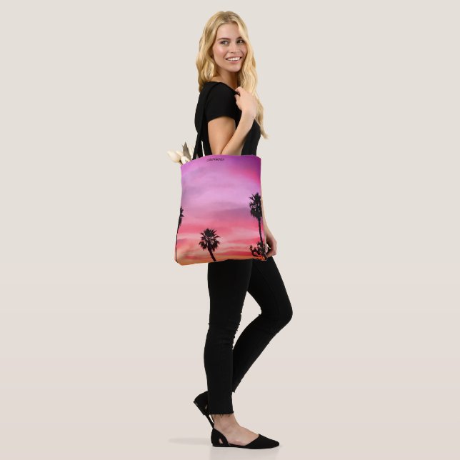 California Sunset Tote Tygkasse (På modell)
