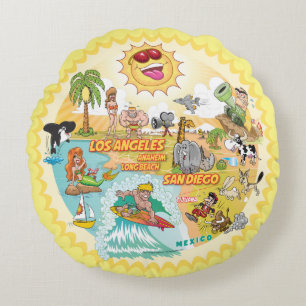 California Sunshine Paradise Poufs Rund Kudde