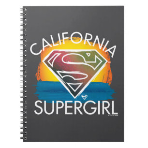 California Supergirl Sunset Graphic Anteckningsbok