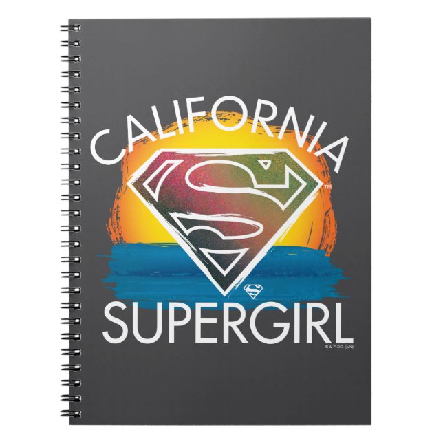 California Supergirl Sunset Graphic Anteckningsbok (Framsidan)