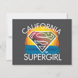 California Supergirl Sunset Graphic Anteckningskort