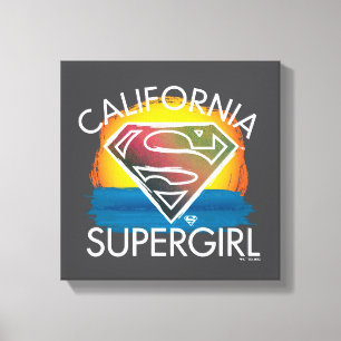 California Supergirl Sunset Graphic Canvastryck