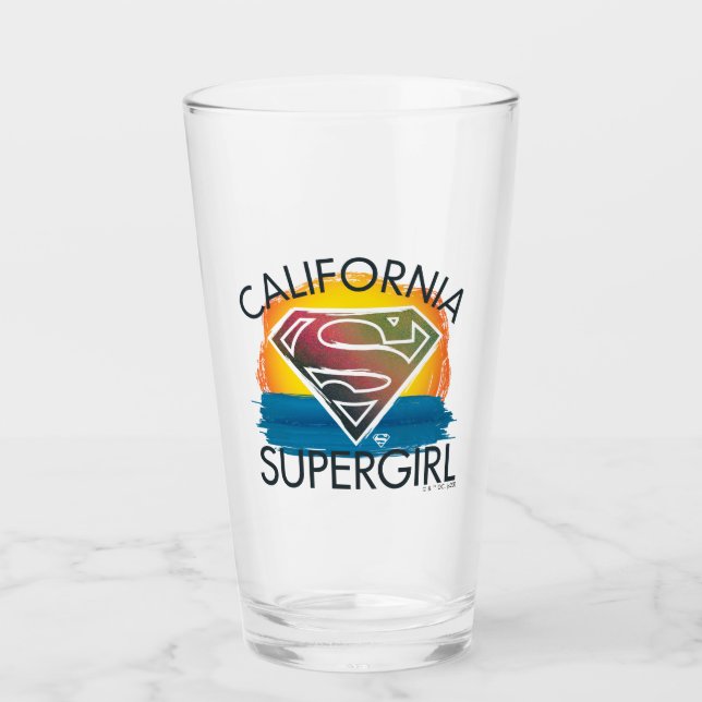 California Supergirl Sunset Graphic Glaskopp (Framsida)