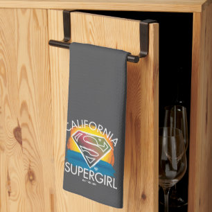 California Supergirl Sunset Graphic Kökshandduk
