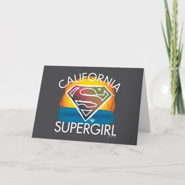 California Supergirl Sunset Graphic Kort (Framsida)