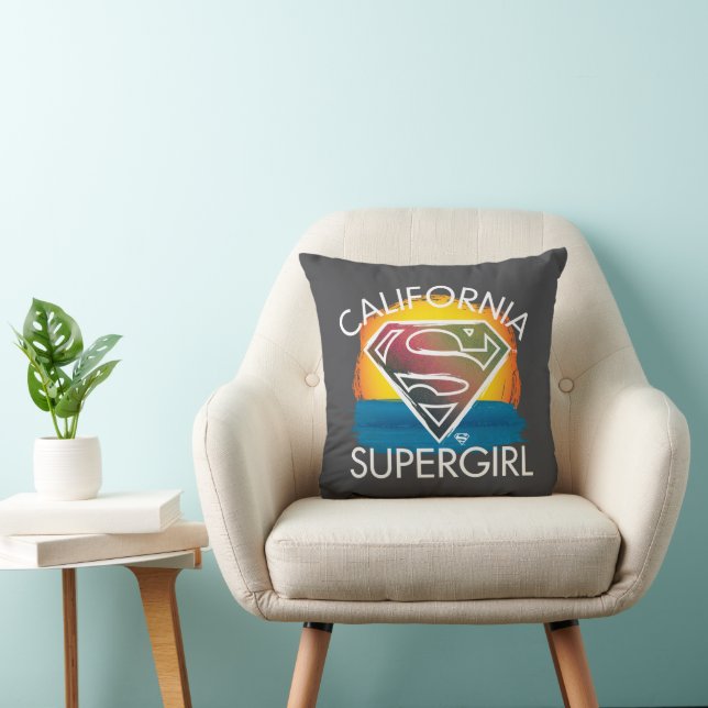 California Supergirl Sunset Graphic Kudde (Stol)
